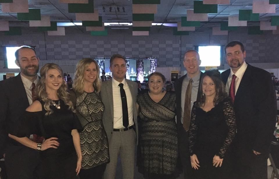 sam c. mitchell & associates staff members attending hospice of southern illinois gala